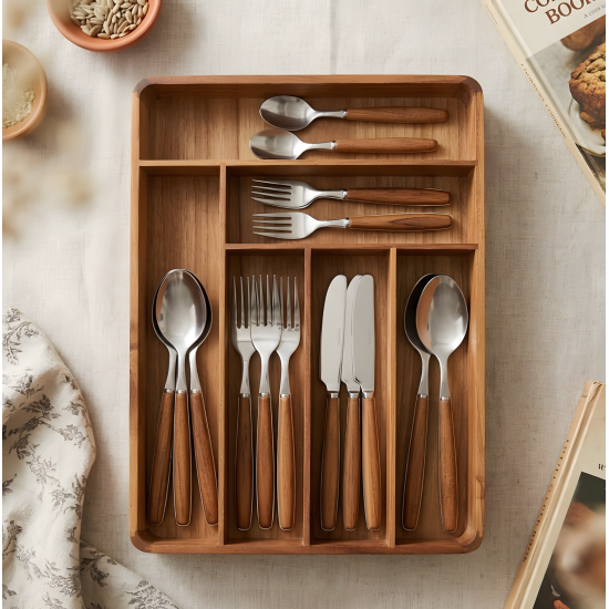 Wooden Cutlery Organizer